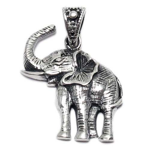 Charming and Detailed Elephant Pendant | Wholesale 925 Sterling Silver Pendant - Jewelry 