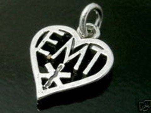 Wonderful EMT Heart Logo Charm. Wholesale Sterling Silver Charms -  Jewelry