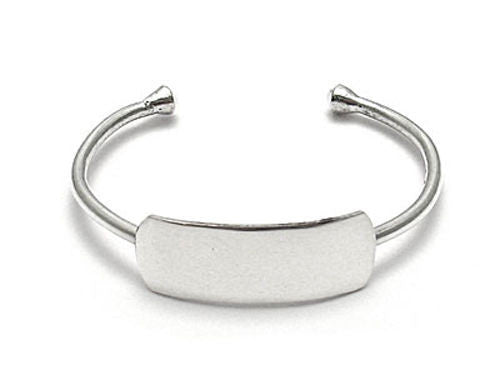 Charming Engravable Baby Bangle Bracelet - 3.5 Inch | Wholesale 925 Sterling Silver Jewelry | Main