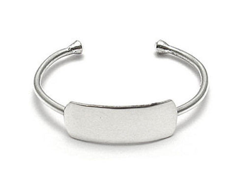 Charming Engravable Baby Bangle Bracelet - 3.5 Inch | Wholesale 925 Sterling Silver Jewelry | Main