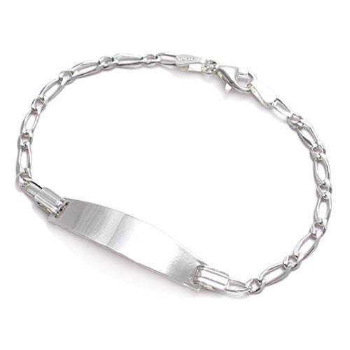 Special Child's Link Bracelet with Engravable I.D. - 2.5mm (060 Gauge) | Wholesale 925 Sterling Silver Jewelry | Main