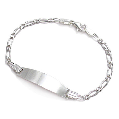 Special Child's Link Bracelet with Engravable I.D. - 2.5mm (060 Gauge) | Wholesale 925 Sterling Silver Jewelry | Main