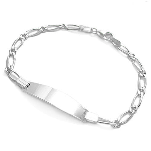 Gorgeous Child's Link Bracelet with Engravable I.D. - 3.5mm (080 Gauge) | Wholesale 925 Sterling Silver Jewelry | Main