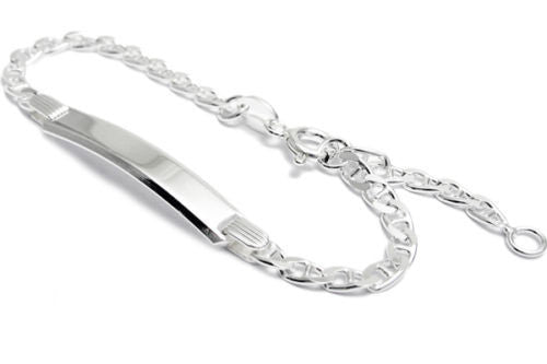 Child's Engravable Marina I.D. Adjustable Bracelet | Wholesale 925 Sterling Silver Jewelry | Main