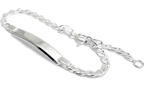 Child's Engravable Marina I.D. Adjustable Bracelet | Wholesale 925 Sterling Silver Jewelry | Main