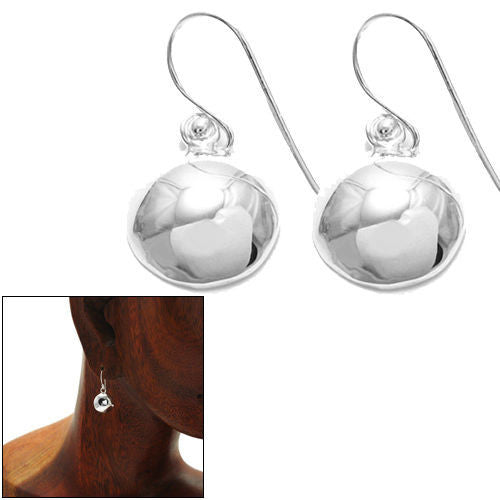 Engravable polished dome hanging hook earrings | Wholesale 925 Sterling Silver Jewelry | Combo photo