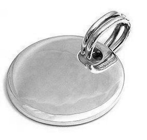 Simplistic Engravable Round Pendant | Wholesale 925 Sterling Silver Jewelry | Main