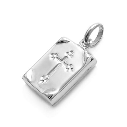 Dainty Etched Cross Locket Pendant | Wholesale 925 Sterling Silver Pendant - Jewelry | Main