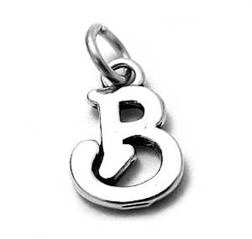 Gorgeous Fancy Initial B Charm | Wholesale 925 Sterling Silver Jewelry | Alternate