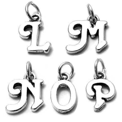 Gorgeous Fancy Initial Charm | Wholesale 925 Sterling Silver Jewelry | Alternate