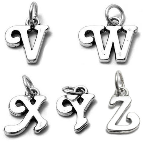 Gorgeous Fancy Initial Charm | Wholesale 925 Sterling Silver Jewelry | Alternate