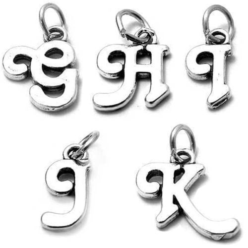 Gorgeous Fancy Initial Charm | Wholesale 925 Sterling Silver Jewelry | Alternate