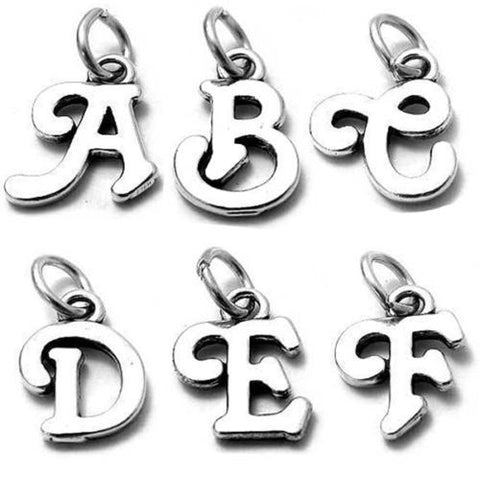 Gorgeous Fancy Initial Charm | Wholesale 925 Sterling Silver Jewelry | Main