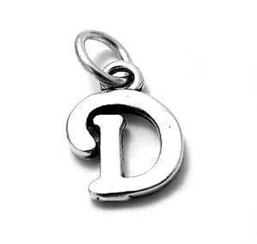 Gorgeous Fancy Initial D Charm | Wholesale 925 Sterling Silver Jewelry | Alternate