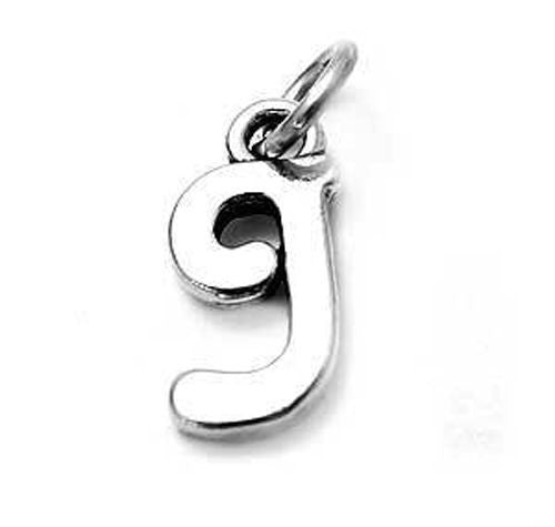 Gorgeous Fancy Initial J Charm | Wholesale 925 Sterling Silver Jewelry | Alternate