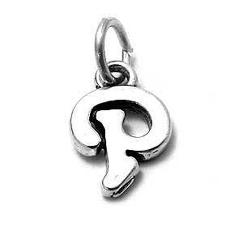 Gorgeous Fancy Initial P Charm | Wholesale 925 Sterling Silver Jewelry | Alternate