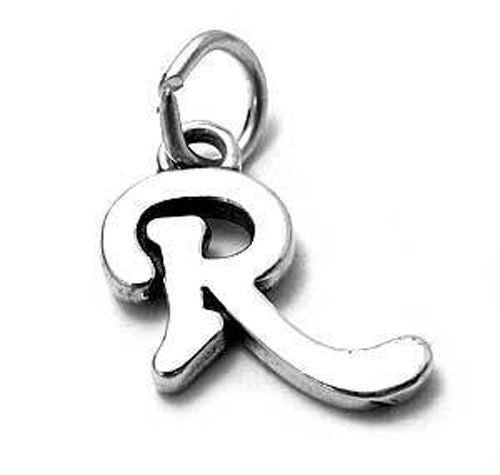 Gorgeous Fancy Initial R Charm | Wholesale 925 Sterling Silver Jewelry | Alternate