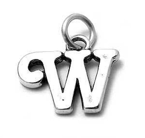 Gorgeous Fancy Initial W Charm | Wholesale 925 Sterling Silver Jewelry | Alternate