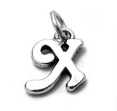 Gorgeous Fancy Initial X Charm | Wholesale 925 Sterling Silver Jewelry | Alternate