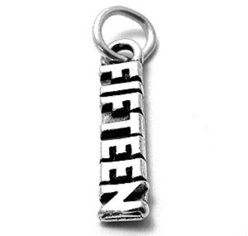Special "Fifteen" 15 Number Charm | Wholesale 925 Sterling Silver Charms 