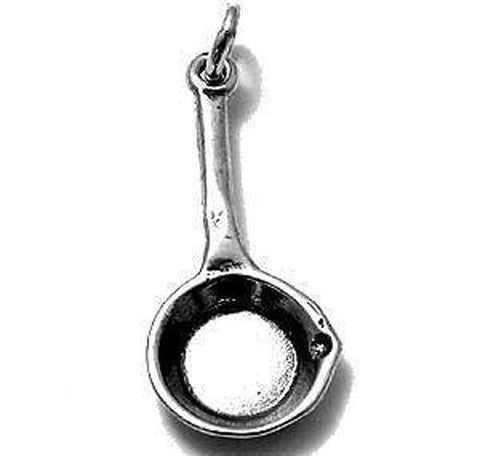 Simple Frying Pan Charm | Wholesale 925 Sterling Silver Charms - Jewelry | Main