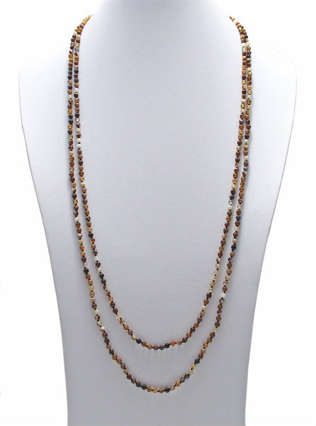 Genuine 72" red carnelian bead necklace w/ 5mm beads | Wholesale Fashion Jewelry | Main photo