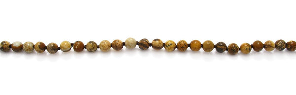 Genuine 70" Picture Jasper Bead Necklace w/ 5mm beads | Wholesale Fashion Jewelry | Item photo