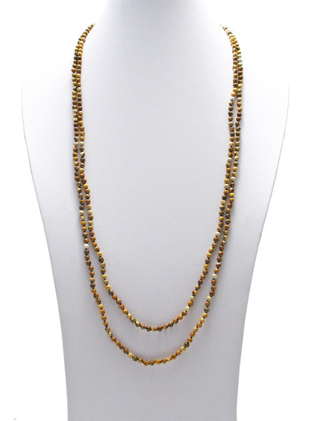 Genuine 70" Picture Jasper Bead Necklace w/ 5mm beads | Wholesale Fashion Jewelry | Main photo