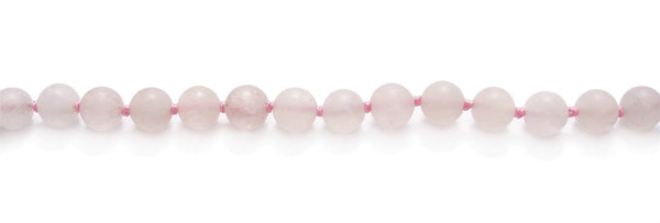 Genuine 60" rose quartz bead necklace w/ 9mm beads | Wholesale Fashion Jewelry | Item photo