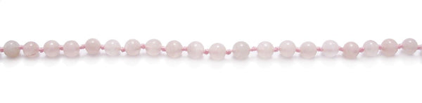 Genuine 70" Rose Quartz Bead Necklace w/ 5mm beads | Wholesale Fashion Jewelry | Item photo