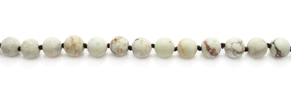 Genuine 60" white turquoise bead necklace w/ 9mm beads | Wholesale Fashion Jewelry | Item photo