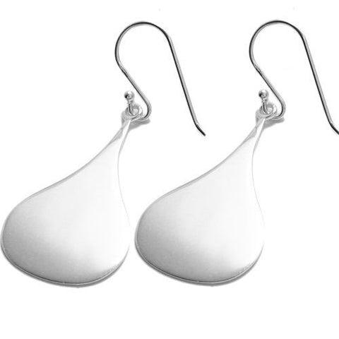 Simple hanging teardrop hook earrings | Wholesale 925 Sterling Silver Jewelry | Item photo