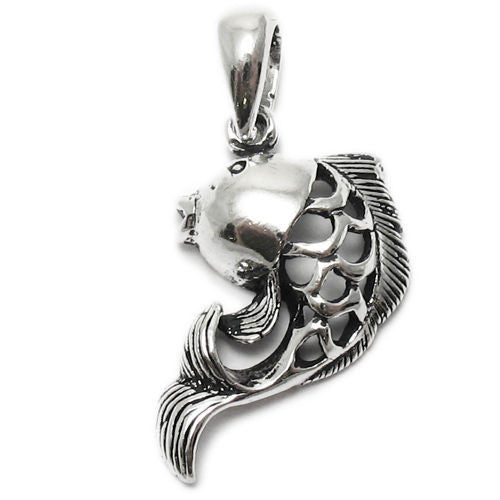 Lovely Kissing Fish Pendant | Wholesale 925 Sterling Silver Pendant - Jewelry