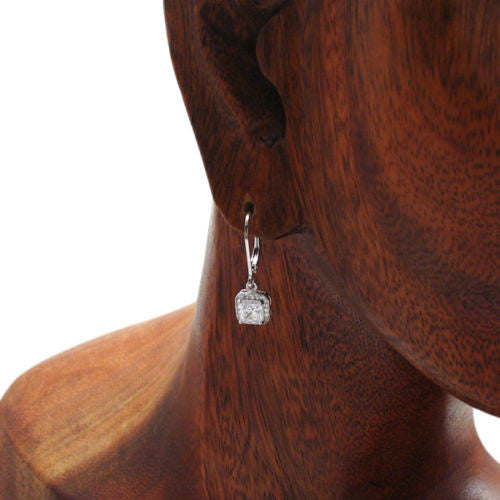 Graceful and elegant hanging infinity knot earrings | Wholesale 925 Sterling Silver Jewelry | Alternate photo