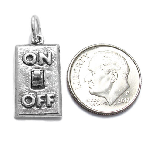 Light Switch On and Off Charm | Wholesale 925 Sterling Silver Charms - Jewelry | Alternate
