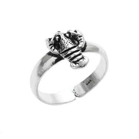 Cute Lobster Toe Ring | Wholesale Sterling Silver Jewelry | Main