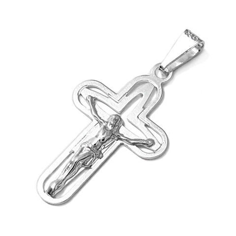 Lovely and Fancy Crucifix Cross Pendant | Wholesale 925 Sterling Silver Pendant - Jewelry | Main