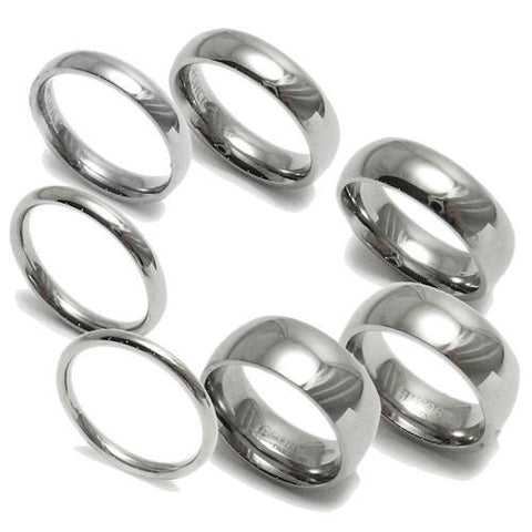 Unadorned stainless steel wedding band in mirror polish finish. Wholesale 316L Stainless Steel Rings - Jewelry
