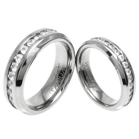Mirror polished titanium eternity ring for men and women in two widths | Wholesale Titanium Jewelry