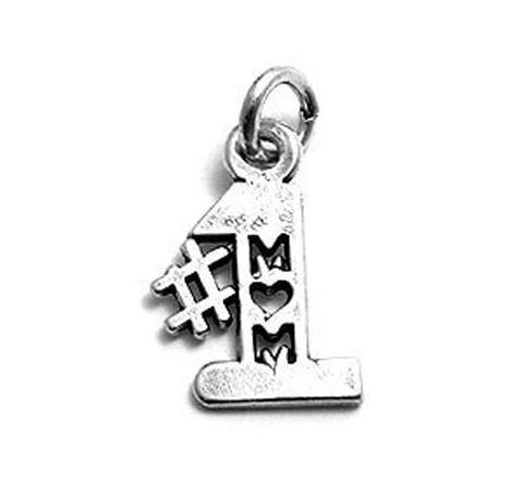 Awesome "Mom" Inside #1 Talking Charm for your wonderful Mother. Wholesale Sterling Silver Charms - Jewelry.