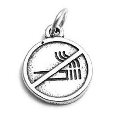 No Smoking Sign Charm | Wholesale 925 Sterling Silver Charms - Jewelry | Main