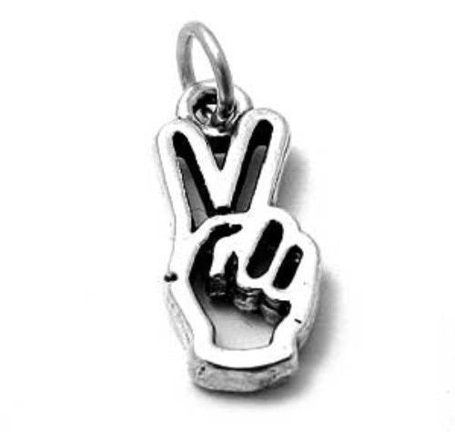 Wonderful Peace Sign Charm | Wholesale 925 Sterling Silver Charms | Main