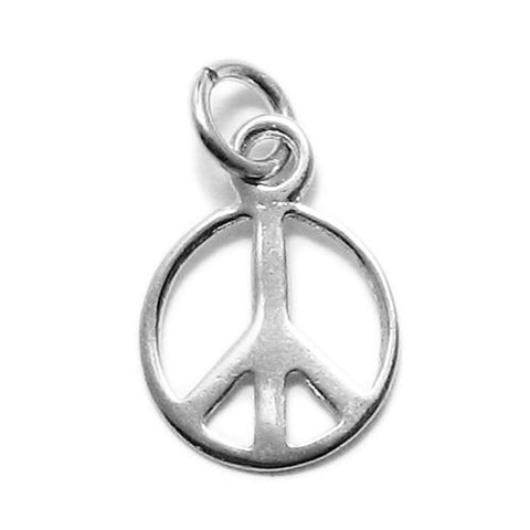 Whimsical Peace Sign Charm | Wholesale 925 Sterling Silver Pendant - Jewelry | Main