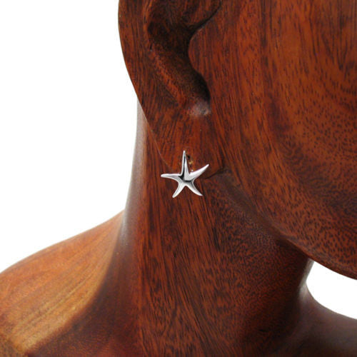 Pretty Polished Starfish Post Earrings | Wholesale Sterling Silver Jewelry | Alternate