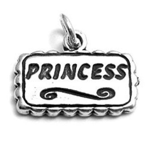 Finely Detailed "Princess" Talking Charm for the stylish one. Wholesale Sterling Silver Charms - Jewelry