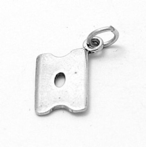 Unique Razor Blade Charm | Wholesale 925 Sterling Silver Charms - Jewelry | Main