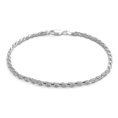 Dazzling Rope Bracelet 2.5mm/050 Gauge - 2 Lengths | Wholesale Sterling Silver Jewelry | Main