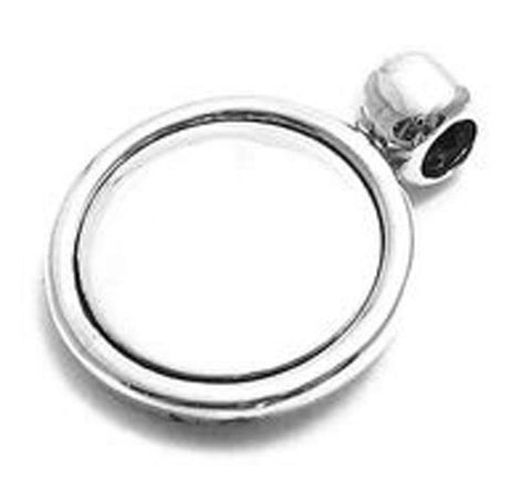 Modern Round Engravable Pendant | Wholesale 925 Sterling Silver Jewelry | Main