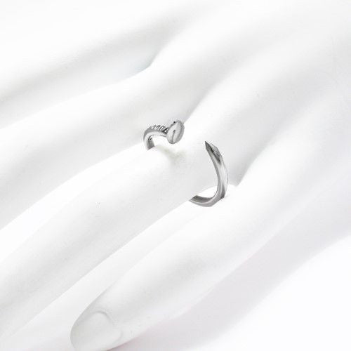 Genuinely realistic curved nail ring. Wholesale Sterling Silver Rings. On hand.