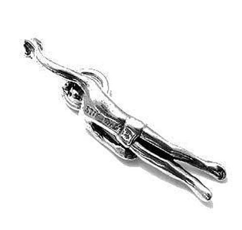 Swimming Boy Charm in Sterling Silver